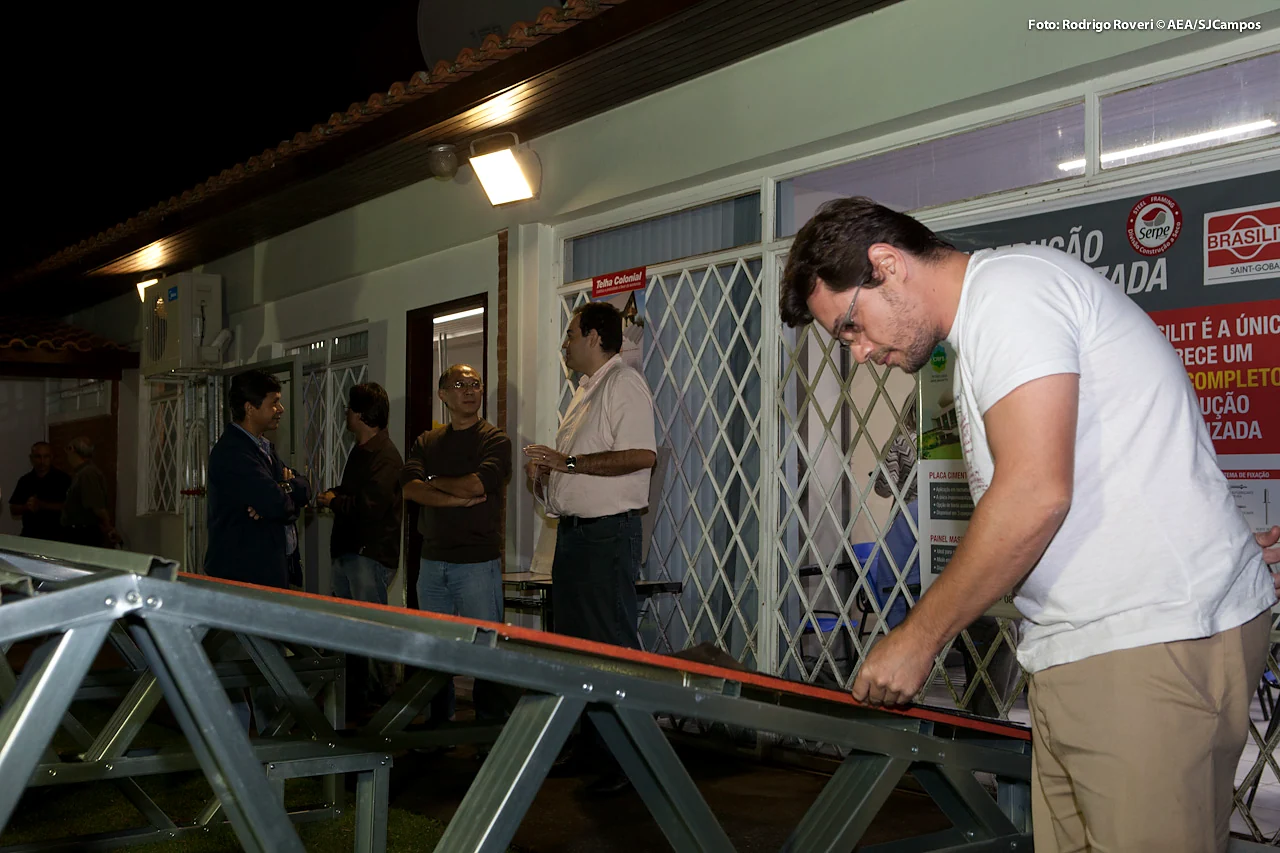 Estrutura demonstrativa no evento.